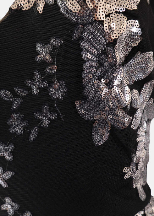 Platinum Rose Print Dress